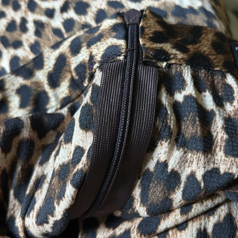 Pretty Zara Pleated Leopard Print Sheer Midi Skirt Size XS - Picture 5 of 5